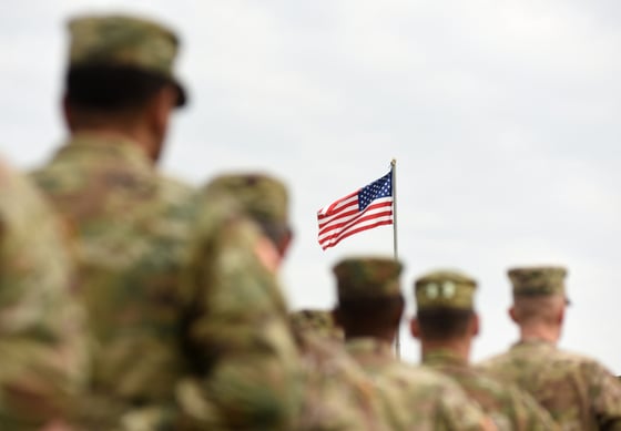 Soldiers marching 